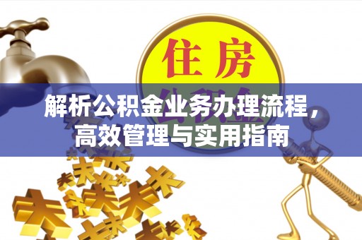 盐亭解析公积金业务办理流程，高效管理与实用指南